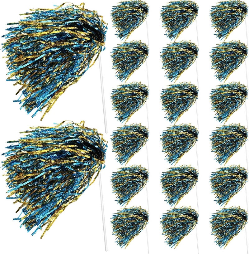 PullCrease 20 Pcs School Spirit Shakers Bulk, Cheerleader Pom Poms for Adults Sports Team Party Dance Football Basketball Volleyball Homecoming Fan Celebration Sporting Event - Image 1